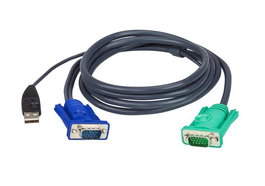 Aten Câble KVM USB 5 m avec connecteur SPHD 3 en 1 pour clavier, souris et vidéo - Compatible HDB et USB