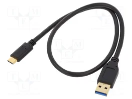 DELOCK Câble USB A vers USB C 10Gbps 0,5m Noir