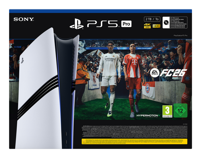 Sony PlayStation 5 Pro Console PS5 Pro + Jeu EA SPORTS FC 26 (Code inclus) - Pack Console de Jeu Vidéo