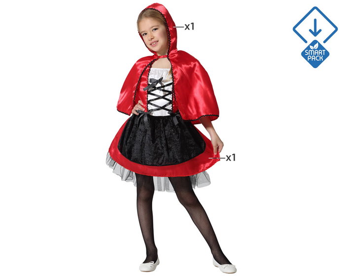 BigBuy Carnival Déguisement Chaperon Rouge Rouge 10-12 Ans
