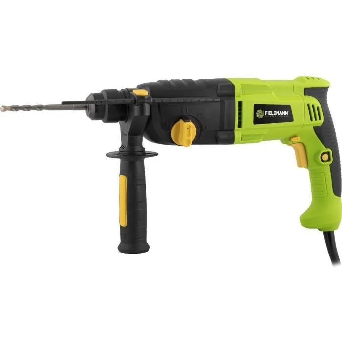 Fieldmann Marteau perforateur électrique SDS Plus 1050W FDV 211050-E, avec mallette, 3 mèches et 2 mandrins, pour béton, métal et bois