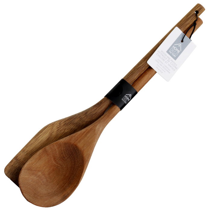 Home Deco Factory Ensemble Cuillère et Spatule Acacia COCOONING