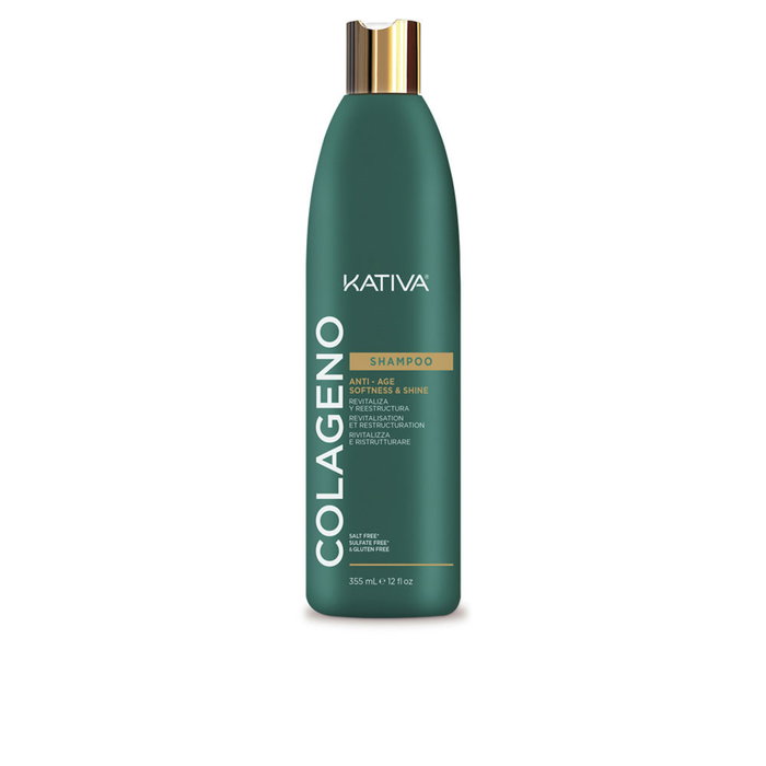 Kativa Shampoing Collagène Anti-Âge pour Tous Types de Cheveux, Revitalisant, 355 ml Kativa Shampoing Collagène Anti-Âge pour Tous Types de Cheveux, Revitalisant, 355 ml