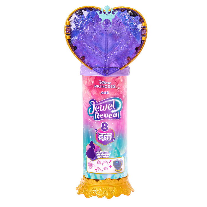 Mattel Disney Princess Ariel Jewel Reveal - Poupée et Accessoires Surprise