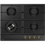 Amica PGA6101ApCb RETRO Table de cuisson à gaz 4 foyers, Noir