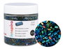 Innspiro Mini Rocaille de Verre Cylindrique Bleu Métallique Irisé 2x2mm 100g