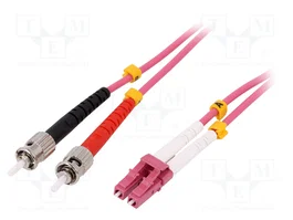 LOGILINK Patch cord en fibre optique OM4 LC/UPC, ST/UPC 3m