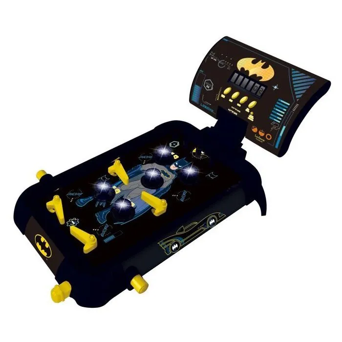 Lexibook Flipper Electronique Batman - Jeu de flipper avec affichage digital LCD, effets lumineux et sonores, 4 flippers, 5 obstacles - Pour enfants a partir de 5 ans