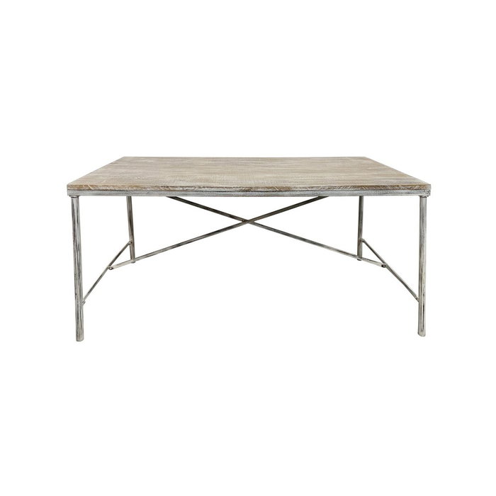 Table de Salle à Manger Home ESPRIT Blanc Fer Bois de manguier 160 X 90 X 80 cm Table de Salle à Manger Home ESPRIT Blanc Fer Bois de manguier 160 X 90 X 80 cm