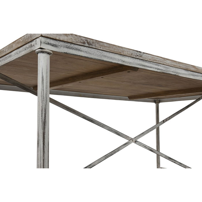 Table de Salle à Manger Home ESPRIT Blanc Fer Bois de manguier 160 X 90 X 80 cm Table de Salle à Manger Home ESPRIT Blanc Fer Bois de manguier 160 X 90 X 80 cm