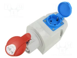 SEZ DK IZVZ-S 1643 Socle Femelle 16A 4P+PE IP44