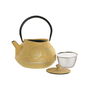 Théière Home ESPRIT Jaune Turquoise Acier inoxydable Fer 1,2 L (2 Unités)
