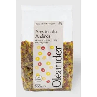 Oleander Aros Tricolor Andinos Arroz-Quinoa 500G - Pâte de riz et quinoa avec légumes sans gluten Oleander Aros Tricolor Andinos Arroz-Quinoa 500G - Pâte de riz et quinoa avec légumes sans gluten