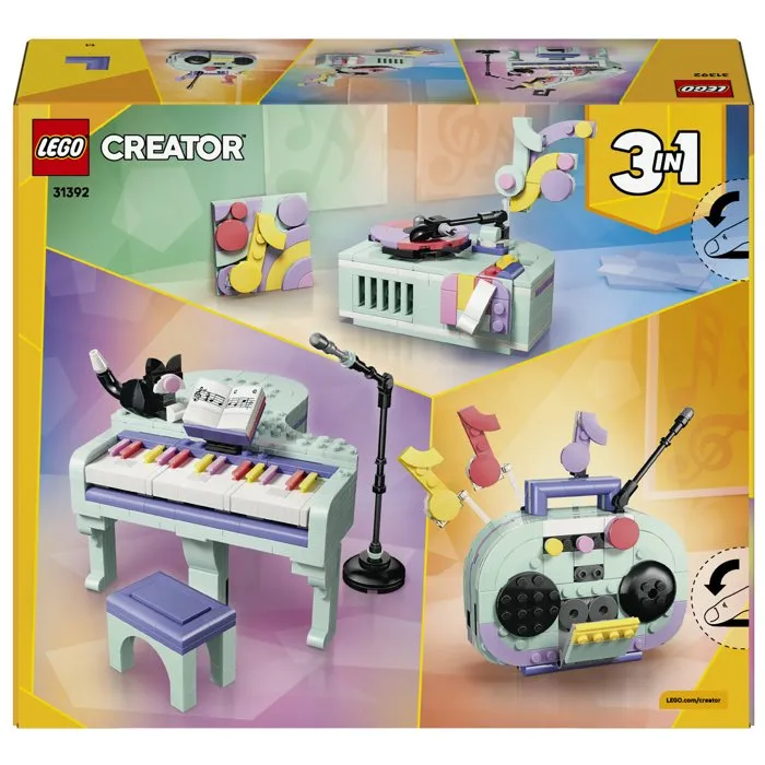 LEGO Creator 3-en-1 Décoration Musicale : Piano et Chat 31392