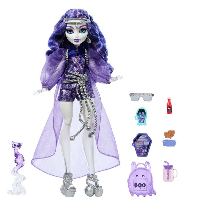 Monster High Spectra Vondergeist avec furet Rhuen et accessoires Monster High Spectra Vondergeist avec furet Rhuen et accessoires