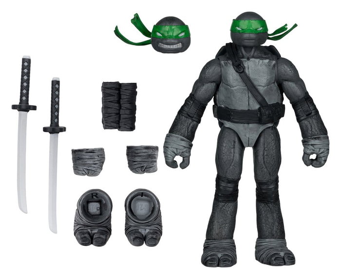 McFarlane Toys Tortues Ninja Page Punchers figurine Leonardo (Noir Blanc & Vert) (Red Platinum Edition) 13 cm