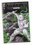McFarlane Toys Tortues Ninja Page Punchers figurine Leonardo (Noir Blanc & Vert) (Red Platinum Edition) 13 cm