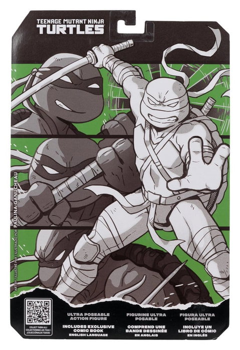 McFarlane Toys Tortues Ninja Page Punchers figurine Leonardo (Noir Blanc & Vert) (Red Platinum Edition) 13 cm