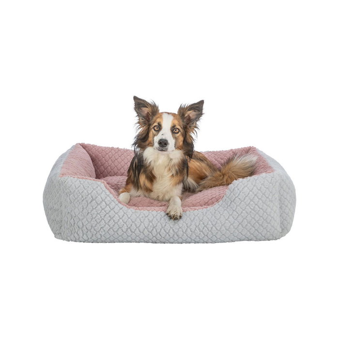 Trixie Kaline Mio Panier pour chien 65 x 50 cm Gris / Vieux rose