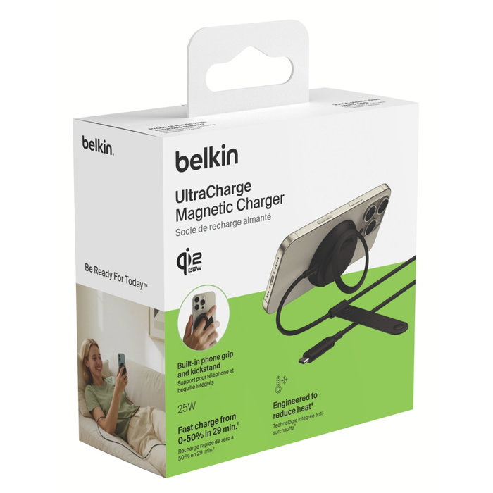 Belkin UltraCharge Mag Charger 25W Qi2 Noir Belkin UltraCharge Mag Charger 25W Qi2 Noir