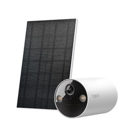 Tapo Caméra de Sécurité Wi-Fi TC82 Extérieure 2K 3MP Batterie Panneau Solaire IP65 Vision Nocturne Détection IA
