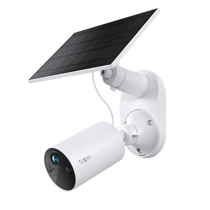 Tapo Caméra de Sécurité Wi-Fi TC82 Extérieure 2K 3MP Batterie Panneau Solaire IP65 Vision Nocturne Détection IA