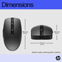 HP Souris sans fil rechargeable ambidextre Bluetooth 5.3 programmable avec capteur haute précision et autonomie 90 jours - Modèle 715