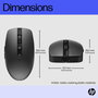 HP Souris sans fil rechargeable ambidextre Bluetooth 5.3 programmable avec capteur haute précision et autonomie 90 jours - Modèle 715