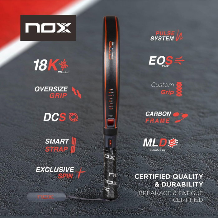 Raquette de Padel Nox-Xtreme AT10 Genius 12K Fibre de Carbone