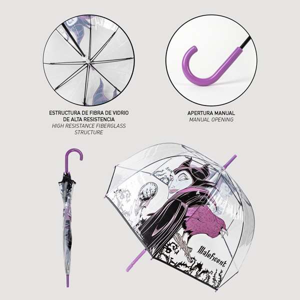 Cerdá Parapluie manuel adulte avec manche Poe Disney Villaines 60 cm