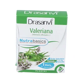 Drasanvi Nutrabasics Valeriana 30Caps Complément Alimentaire Aide Sommeil Stress Digestif