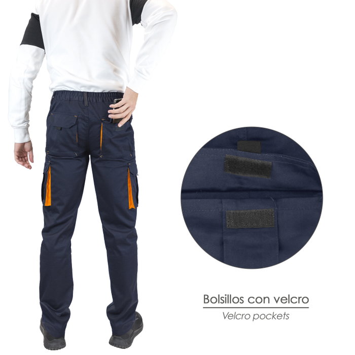 WOLFPACK LINEA PROFESIONAL Pantalon de Travail Spandex Bleu Foncé Taille 40 WOLFPACK LINEA PROFESIONAL Pantalon de Travail Spandex Bleu Foncé Taille 40