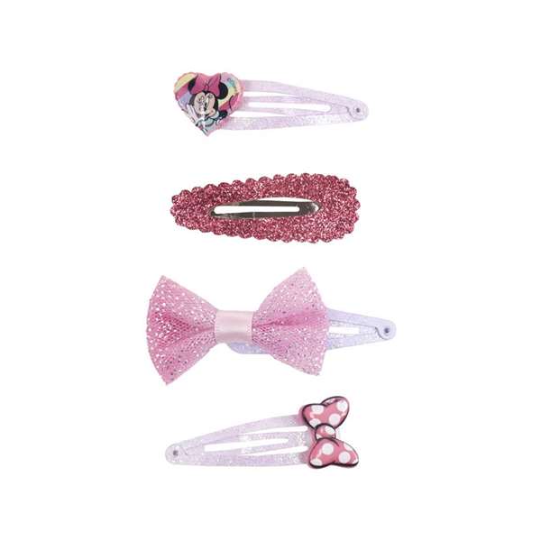 Cerdà - Accessoires pour cheveux - Clips Minnie - Lot de 4 pièces - 6.5 x 12.5 x serveur 1.0 cm
