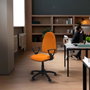 PIQUERAS Y CRESPO Chaise de bureau Algarra, simili cuir bleu