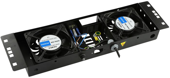 Lanview Logon RAF113BL Module de ventilation pour toit à 2 ventilateurs 280 m3/h, contrôle ON/OFF, noir