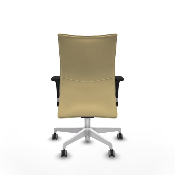 Piqueras Y Crespo Chaise de bureau Albacete avec mécanisme Synchro, similicuir crème