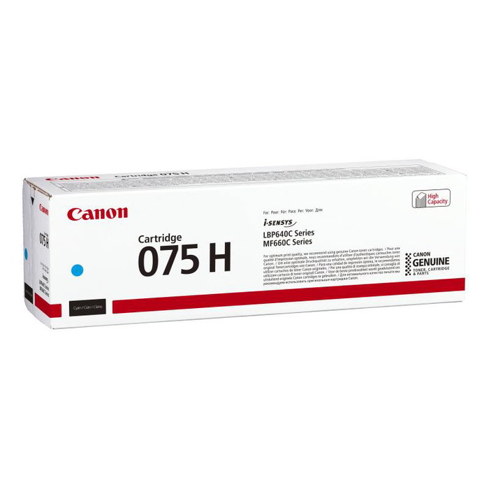 Canon 075H Cyan (6368C002) Cartouche Toner Haute Capacité Originale pour imageCLASS LBP MF Canon 075H Cyan (6368C002) Cartouche Toner Haute Capacité Originale pour imageCLASS LBP MF