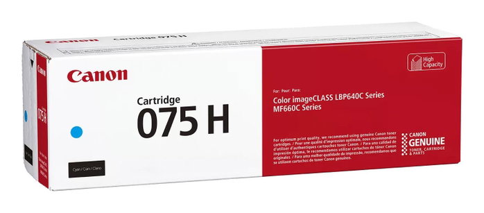 Canon 075H Cyan Cartouche de Toner Haute Capacité
