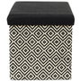 Home Deco Factory CAJA-PUF PLEGABLE TRENZADO NEG Noir
