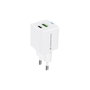 Conceptronic Chargeur Mural Althea 16W 33W + Blanc - 2 Prises Universelles