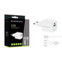 Conceptronic Chargeur Mural Althea 16W 33W + Blanc - 2 Prises Universelles