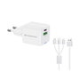 Conceptronic Chargeur Mural Althea 16W 33W + Blanc - 2 Prises Universelles