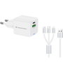 Conceptronic Althea16W 33W Chargeur mural blanc avec câble USB 3.0 3 en 1
