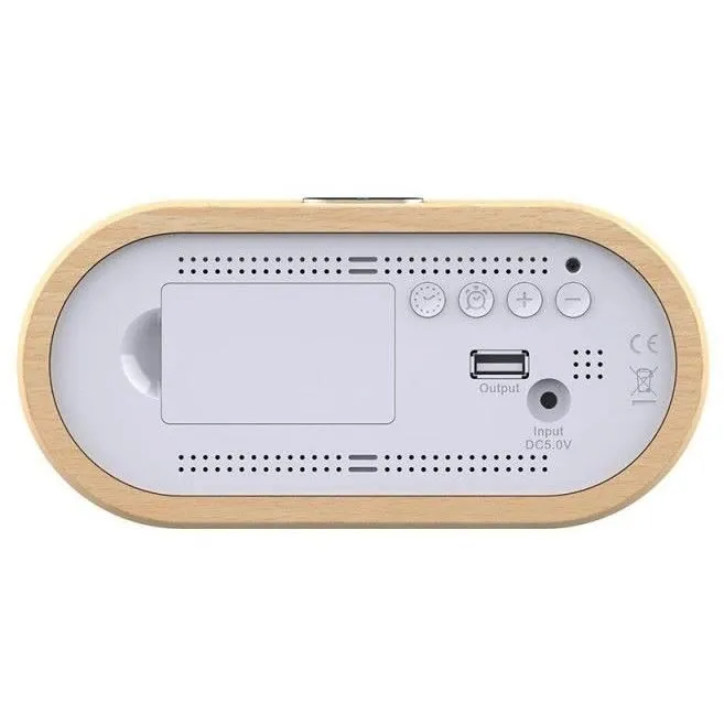 CGV ACUNA 13068 - Réveil matin avec châssis en bois massif de hêtre (FSC) pour intérieur élégant