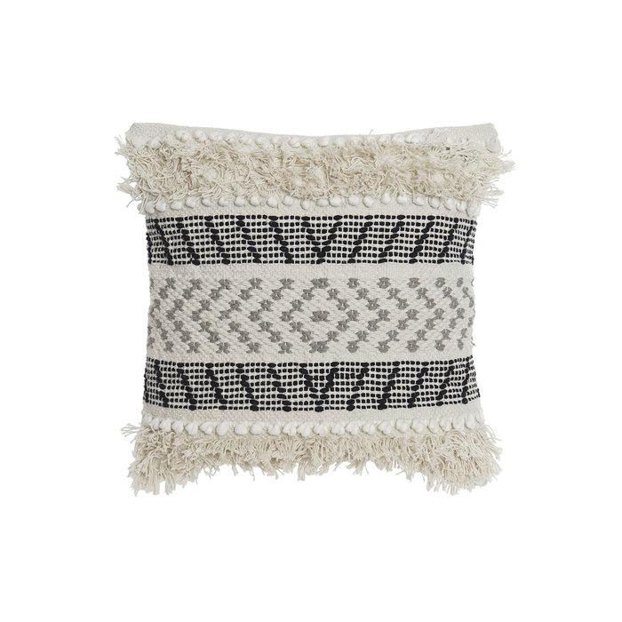 Coussin DKD Home Decor Noir Beige 45 x 10 x 45 cm Boho Coussin DKD Home Decor Noir Beige 45 x 10 x 45 cm Boho