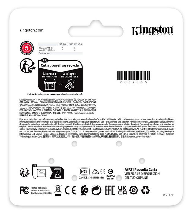 Kingston DataTraveler SE9 G3 Clé USB 3.2 Gen 1 64 Go, boîtier métallique nickel foncé, jusqu'à 220 Mo/s Kingston DataTraveler SE9 G3 Clé USB 3.2 Gen 1 64 Go, boîtier métallique nickel foncé, jusqu'à 220 Mo/s