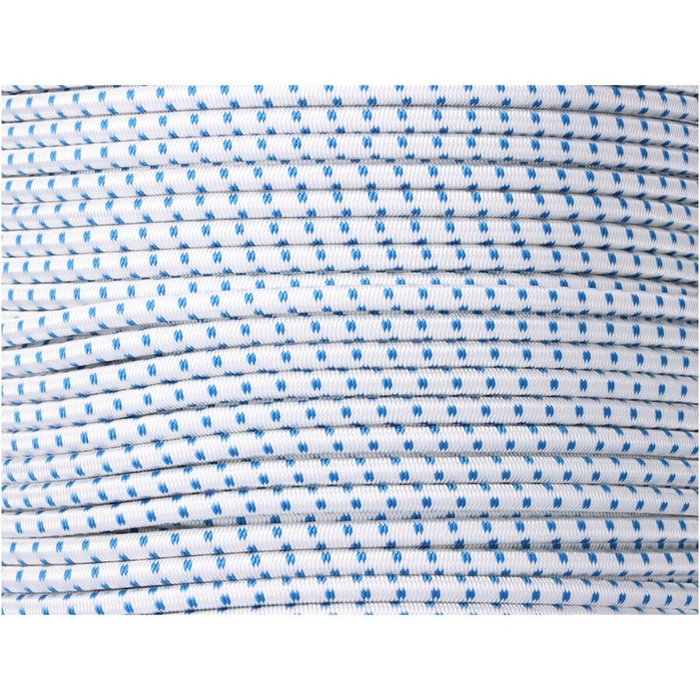 Corde EDM 87925 Bleu Blanc Polyester Latex 10 mm x 100 m Élastique