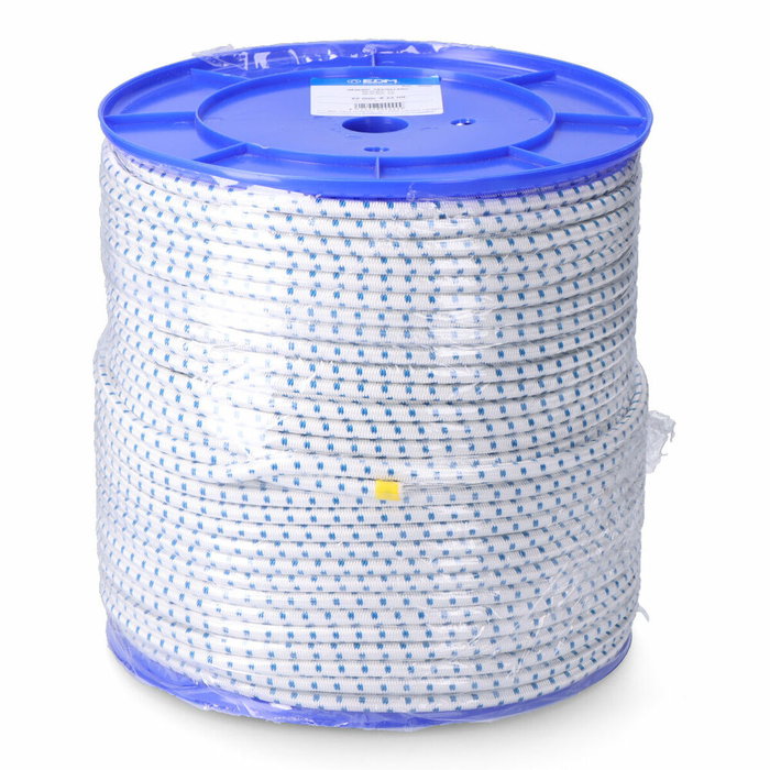 Corde EDM 87925 Bleu Blanc Polyester Latex 10 mm x 100 m Élastique