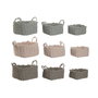 Home ESPRIT Set de paniers Corde 28 x 28 x 18 cm, 3 pièces