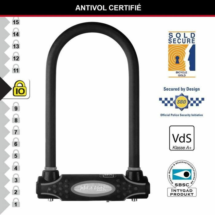 Master Lock Antivol Vélo U 8195EURDPROCOLWR Rouge